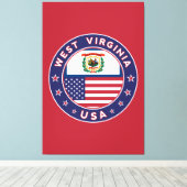 West Virginia Leinwanddruck (Insitu (Holzboden))