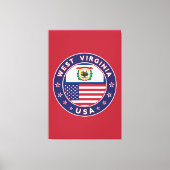 West Virginia Leinwanddruck (Vorderseite)