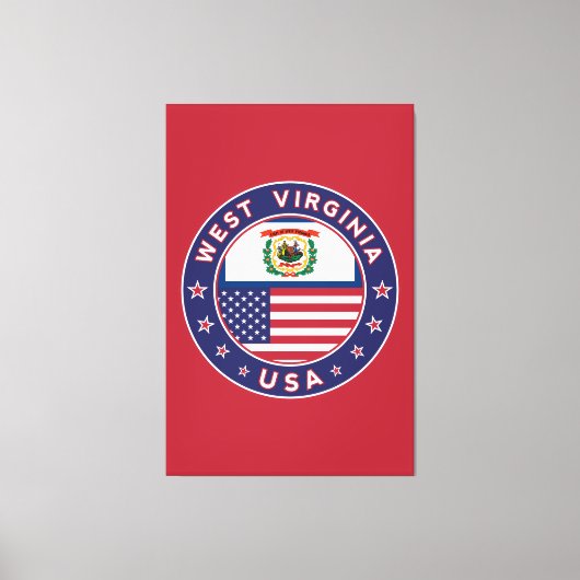 West Virginia Leinwanddruck (Vorderseite)