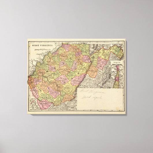 West Virginia Leinwanddruck (Vorderseite)