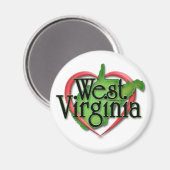 West Virginia Liebe Hug Magnet (Vorderseite/Rückseite)