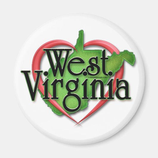 West Virginia Liebe Hug Magnet (Vorne)
