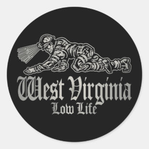 WEST VIRGINIA LOW LIFE RUNDER AUFKLEBER