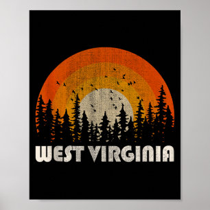 West Virginia - lustige Natur Vintage-Wandern 60er Poster