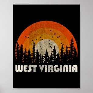 West Virginia - lustige Natur Vintage-Wandern 60er Poster