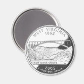 West Virginia Magnet (Vorderseite/Rückseite)