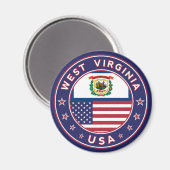 West Virginia Magnet (Vorderseite/Rückseite)