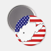 West Virginia Magnet (Vorderseite/Rückseite)