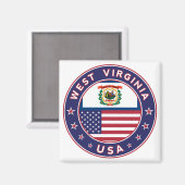 West Virginia Magnet (Vorderseite/Rückseite)