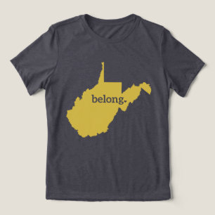 West Virginia Map Belong Staatsstolz Tri-Blend Shirt