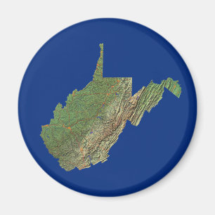 West Virginia Map Magnet