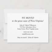 West Virginia Map Moving Ankündigung (Rückseite)