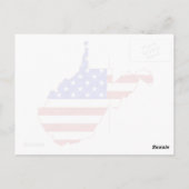 West Virginia Map Shaped Patriotic American Flag Postkarte (Rückseite)