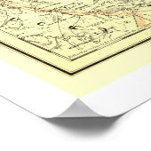 West Virginia Midland Railroad Karte 1883 Poster (Ecke)