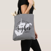 West Virginia Monogram Staat Tote Bag Tasche (Von Nahem)