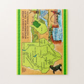 West-Virginia Monongahela-Tal Karte Puzzle (Vertikal)