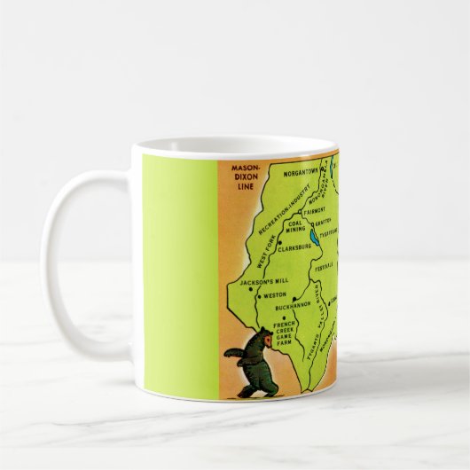 West Virginia Monongahela Valley Mug Kaffeetasse (Links)