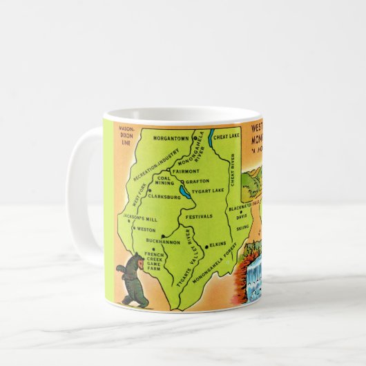 West Virginia Monongahela Valley Tasse (Vorderseite Links)