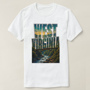 West Virginia Mountain Bridge Scenic Escape T-Shirt