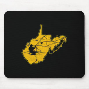 West Virginia Mountain Gold and Blue Fly Fishing F Mousepad