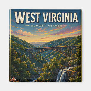 West Virginia Mountain Rivers Scenic-Abenteuer Magnet
