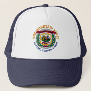 WEST VIRGINIA MOUNTAIN STATE FLAG TRUCKER-MÜTZE TRUCKERKAPPE