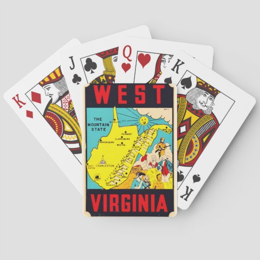 West Virginia Mountain State Spielkarten (Rückseite)