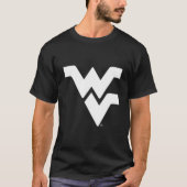 West Virginia Mountaineers Links Brust Icon Black T-Shirt (Vorderseite)