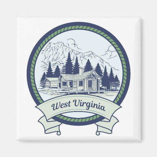 West Virginia Mountains Magnet (Vorne)