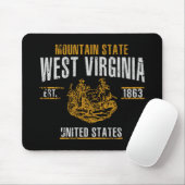 West Virginia Mousepad (Mit Mouse)