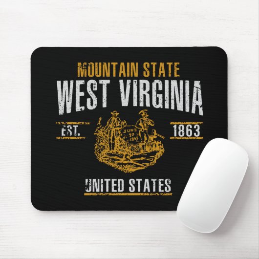 West Virginia Mousepad (Mit Mouse)