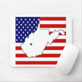 West Virginia Mousepad (Mit Mouse)