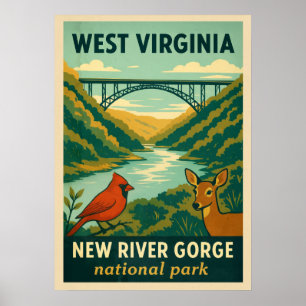 West Virginia New River Gorge V01 Poster