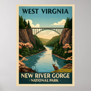 West Virginia New River Gorge V02 Poster