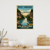 West Virginia New River Gorge V02 Poster (Küche)