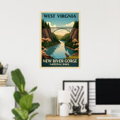 West Virginia New River Gorge V02 Poster (Heimbüro)