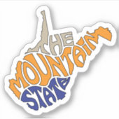 West Virginia Nickname Word Art Aufkleber (Vorderseite)