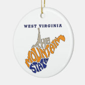 West Virginia Nickname Word Art Keramik Ornament (Links)