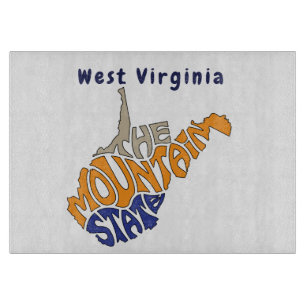 West Virginia Nickname Word Art Schneidebrett