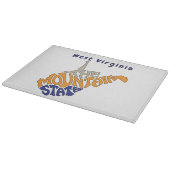 West Virginia Nickname Word Art Schneidebrett (Ecke)
