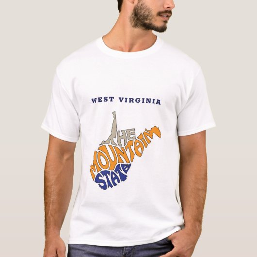 West Virginia Nickname Word Art T-Shirt (Vorderseite)