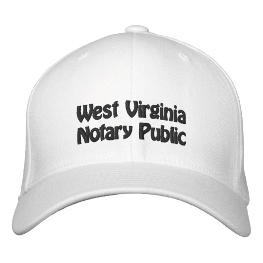West Virginia Notar bestickt Baseball Cap Bestickte Baseballkappe (Vorderseite)