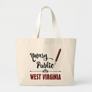 West Virginia Notary Public Ink Pen Jumbo Stoffbeutel