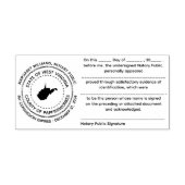 West Virginia Notary Public Recognition Briefmarke Permastempel (Design)
