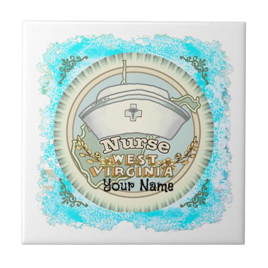 West Virginia Nurse Fliese (Vorderseite)