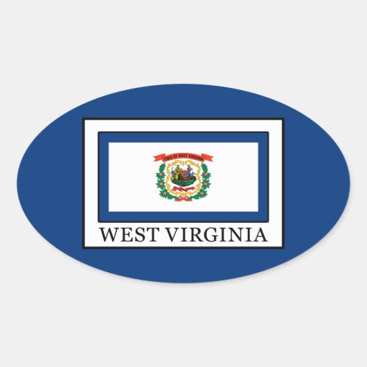 West Virginia Ovaler Aufkleber (Vorderseite)