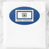 West Virginia Ovaler Aufkleber (Tasche)