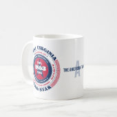 West Virginia Patriotic Circular Monogram Tasse (Vorderseite Links)