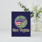 West Virginia Peace Staat Postkarte (Stehend Vorderseite)