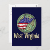 West Virginia Peace Staat Postkarte (Vorne/Hinten)